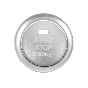 2Pc סט אלומיניום כסף Keyless מנוע לדחוף כפתור Start & שמסביב קישוט טבעת 3 6 -3 -5 -9 MX-5 W