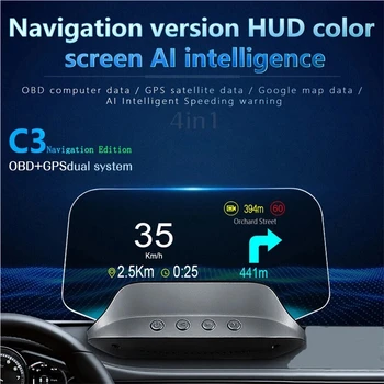 C3 בנוסף OBD2 האד אוטומטי ניווט GPS מקרן EOBD מד מהירות תצוגה עילית אביזרי רכב על גבי המחשב