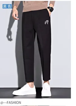 סתיו חורף רקום הלוגו של גברים גולף מכנסיים רגל ישרה גבוהה עבה ספורט מכנסיים ללבוש גולף עסק של גברים מזדמנים מכנסיים