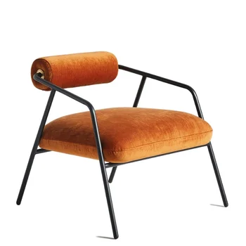 קומה נורדי כיסא האוכל טרקלין יהירות סלון מעצבים מודרני מתכת ברזל כורסת עור מרפסת Silla חתונה קישוט