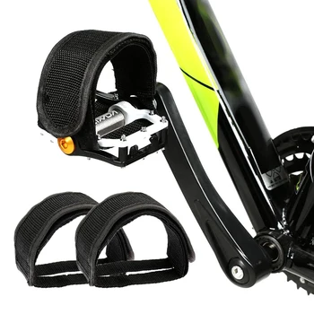 2PCS ניילון דוושת האופניים רצועות הבוהן קליפ רצועת החגורה Adhesivel אופניים פדלים הקלטת קבוע ציוד רכיבה על אופניים מהפך לכסות את הכביש MTB אופני חלקים