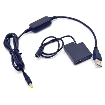 USB כבל חשמל DC BLH7 BLH7PP דמה סוללה עבור Lumix LX10 LX15 DMC-GM1 GM5 DMC-GF7 המצלמה DCC15 DC מצמד