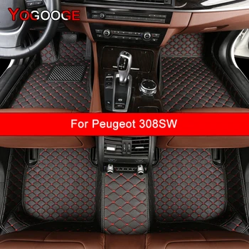 YOGOOGE מותאם אישית המכונית מחצלות עבור פיג ' ו 308SW אביזרי רכב רגל השטיח