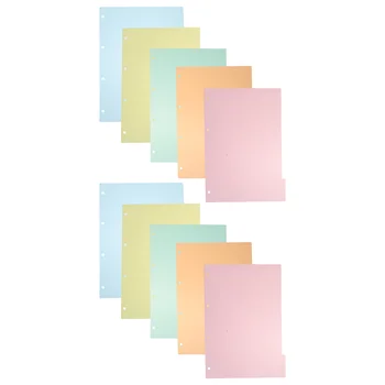 10 יח ' צבעוני, תוויות סיווג מחיצה לוח צבעוני מדד מחיצות מחיצה מילוי צבעוני קליפים קלסר נייר נייר