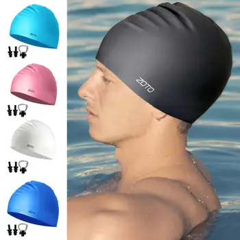 3pcs/סט יוניסקס שחייה כובע להגדיר החלקה אלסטיות גבוהה ארגונומיה אטמי אוזניים סט אנטי-חנק צלילה כובע אוזן באף סרטון להגדיר