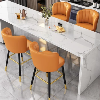 מתכת מטבח בר כיסא אירופאי מודרני עיצוב המלון האוכל כיסא שולחן הסלון Chaises-סל אבוס עיצוב פנים