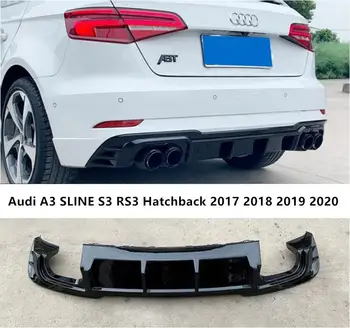 הפגוש האחורי מפזר אאודי A3 סליין S3 RS3 Hatchback 2017-2020 המטען הדלת ליפ ספוילר ABS סיבי פחמן