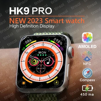 2023 HK9 Pro שעון חכם גברים Amoled 2.0