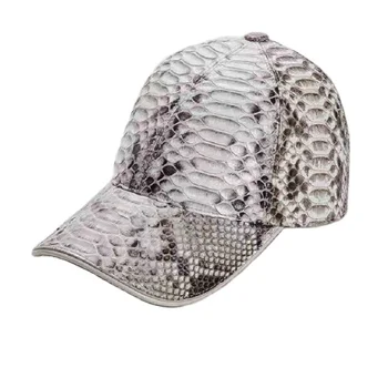 2024 הגעה חדשה אמיתי פיתון העור כובע בייסבול אמיתי עור כובע השמש PDD003