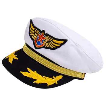 חיל הים שווי מתנות מלחים מסיבה לבנה כובעי קאובוי עיצוב שייט קפטן למבוגרים ילדים כיף טייס כותנה הילדים תחפושת Cosplay הילד