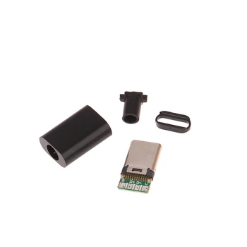 5 סטים Mini USB מיקרו USB מסוג C הראש הגברי עם נדן Micro Usb מחבר ג 'ק מעטפת פלסטיק ג' ק הזנב Sockect Plug מסוף