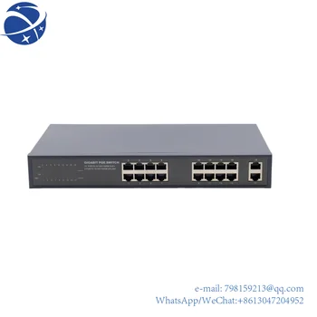 yyhcyyhcFull Gigabit 16 פו בנמל Enterprise Ethernet switch עבור מצלמת ip עם 2 יציאות 1000M RJ45 התקשורת Rackmount מתג רשת