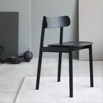 טרקלין חיצוניים כסאות אוכל מטבח עץ קפה שחור משובח הכיסא מעצב הפרט מינימליסטי Silla Comedor רהיטים BB50CY