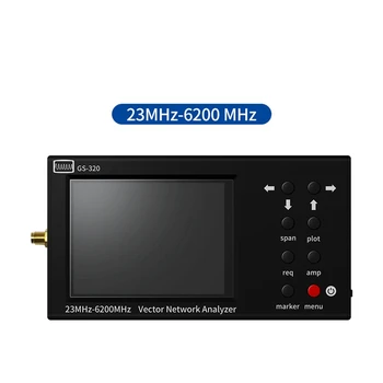 נייד VNA SWR 6GHZ וקטור Network Analyzer Reflectometer GS-320 23-6200Mhz Nanovna,סוג מסך מגע עם RF ההדגמה קיט