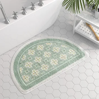 בציר נורדי בדוגמת חצי עגולה האמבטיה שטיח הרצפה