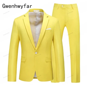 Gwenhwyfar באיכות גבוהה אפריקה לעמוד דש הצוואר סינית עיצוב גברי חליפות חתונה בלייזר סטים 2 יח ' קט מכנסיים של גברים להגדיר