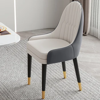 עיצוב נורדי מרפסת האוכל כיסא חדר שינה סלון עור סינטטי כסאות אוכל פאנקי Sedie Pranzo Moderne האוכל להגדיר רהיטים