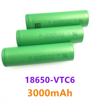 100% מקורי חדש 3.7 V 3000 MAH Li ion 18650 סוללה עבור SONY US18650 VTC6 3000 mah סוללה 18650 ב1 חתיכות מטען סוללה