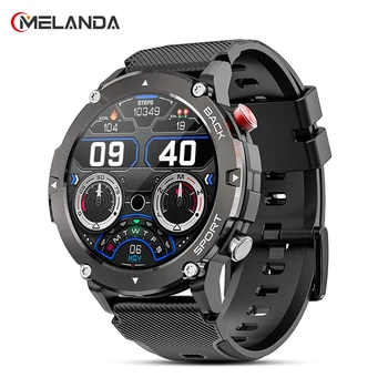 MELANDA 2022 שעון חכם גברים Bluetooth שיחה קולית עוזר ספורט כושר גשש לפקח על קצב לב Smartwatch עבור אנדרואיד IOS