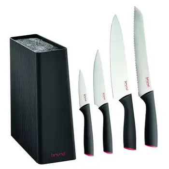 EasyCut 5pc סכין בלוק להגדיר סכין מטבח עם אחסון בעל