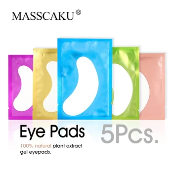 MASSCAKU 5PCS מוך רפידות העין מדבקות ג ' ל תיקון Makeups קל-graftting מוצרי יופי תחת עין רפידות הארכת ריסים