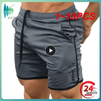 1~10PCS חדש קיץ מכנסי ריצה לגברים ספורט ריצה כושר קצרים מהירים יבשות Mens כושר גברים מכנסי ספורט חדרי כושר גברים במכנסיים קצרים.