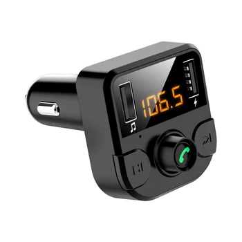 המכונית Dual USB מטען Bluetooth 5 0 מסך LED ביטול רעש נגן MP3 דיבורית דיבורית לרכב משדר FM
