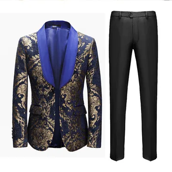 2 יצירה של גברים חליפה בלייזר החתונה האיש הטוב ביותר ז 'קט ג' אקארד גברים החליפה המעיל יוקרה עיצוב סיבתי אופנה Slim Fit