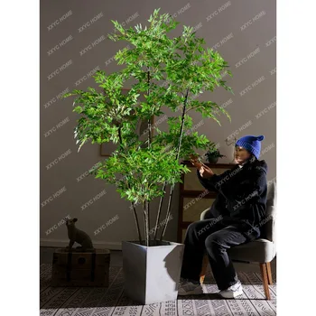 המשותף Nandina Emulational צמחייה בונסאי ביונית מזויף עצים צמח מקורה בסלון גינון קומה קישוטים