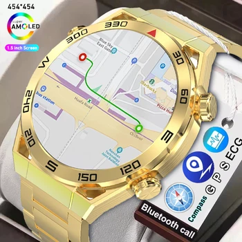 חדשים א. ק. ג+PPG NFC Bluetooth שיחה Smartwatch GPS ספורט המסלול 1.5 אינץ ' 454*454 מסך HD Smartwatch גברים עבור HUAWEI שעונים האולטימטיבי