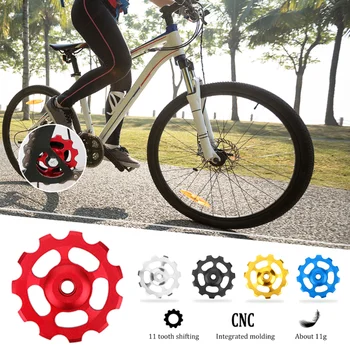 1pc 11T האולטרה MTB סגסוגת אלומיניום אופניים מיסב רוכב גלגל Rear Derailleur גלגלות חיצונית חלקי אופניים Mtb Componentes
