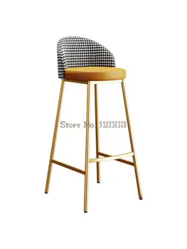 אור יוקרה בר הכיסא המודרני ביתיים פשוטים רגל גבוהה צואה נטו כיסא אדום דלפק קבלה כסא בר אופנה בחזרה בר הכיסא