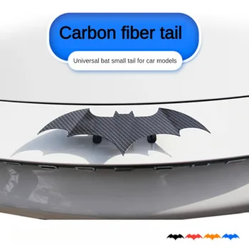 טסלה מודל 3/Y מכונית מיני עטלף קטן הזנב ללא חבטות אישי יצירתי שינוי, סיבי פחמן אביזרי רכב 2023
