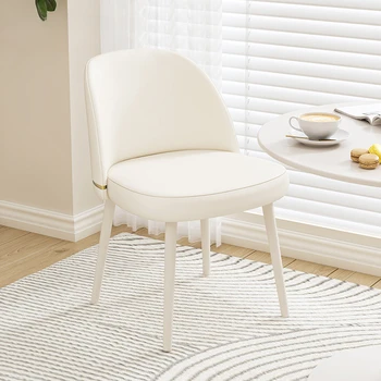 קרם סגנון יוקרה כסאות אוכל יצירתי משק מודרני מינימליסטי כסאות אוכל נורדי איפור Silla Comedor רהיטים WZ50DC