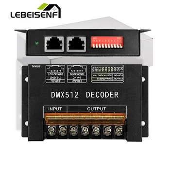 חדש DMX512 מפענח DC 12V 24V 4א ' 4-ערוץ פסי לד RGBW RGB ברזל דיור DMX 512 / 1990 בקר דימר אות ממיר