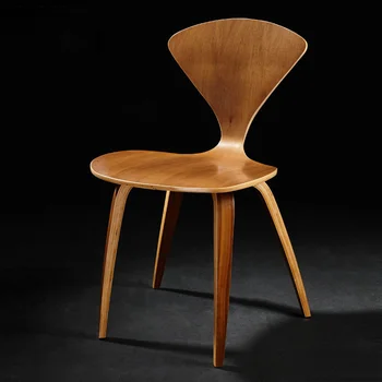 Chener כסא אמריקאי רטרו סגנון תעשייתי קפה טרקלין כסא עץ מלא משענת כיסא האוכל במסעדה הכיסא מעצב הכיסא