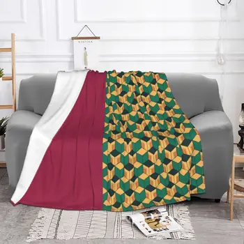 Tomioka דפוס שד קוטלת שמיכות צמר טקסטיל עיצוב אנימה נייד חם לזרוק שמיכות על המיטה בחדר השינה מצעים זורק