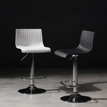 עמיד למים לבנה בר כיסא מודרני שחור גבוהה מינימליסטי בר הכיסא דיסק בסיס עיצוב טרקלין Tabourets דה ברים פריטים ביתיים