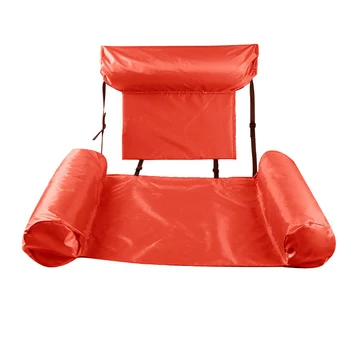 כורסה בריכה כיסא בריכה מתנפחת צף עם משענת הראש משענת עבור ספיר כחול/כתום/אדום
