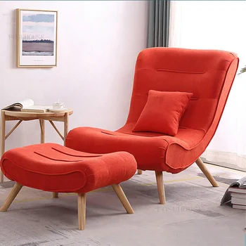 מעצב בד סלון כסאות ריהוט הבית יצירתי יוקרה השינה פנאי הכיסא במרפסת הסלון בחזרה יו