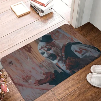 הסרט Terrifier אנטי להחליק שטיחון למטבח מחצלת הליצן עושה בלגן מרפסת שטיח ברוכים הבאים השטיח הביתה דקורטיביים