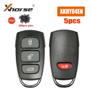 5pcs/lot Xhorse XKHY04EN אוניברסלי VVDI חוט המרוחק מפתח 4 כפתורים רכב מרחוק מפתח VVDI מיני מפתח כלי VVDI2 גרסה אנגלית
