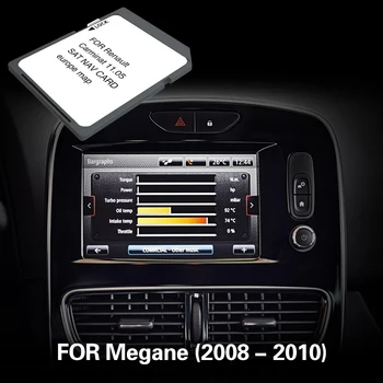 Carminat 11.05 על רנו מגאן 2008 2010 רכב Systerm Gps מפת ניווט זיכרון SD 8GB כרטיס ספרד צרפת איטליה בריטניה UA