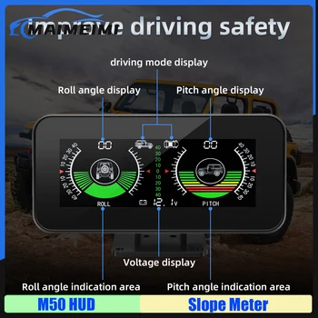 M50 הכביש GPS חכם Inclinometer תצוגה דיגיטלית להטות לזווית השיפוע inclinometro אוטומטי האד חכם מדרון מטר עבור כל רכב