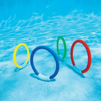 Dropshipping!!4Pcs/Set הילד בריכת שחייה צלילה לתפוס את טבעת מים משחק אימון משחק כיף צעצוע