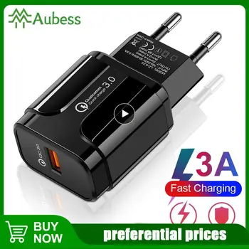 5V 2A האיחוד האירופי Plug אור LED 2 USB מתאם טלפון נייד קיר משטרת מטען ההתקן טעינה מהירה QC 3.0 נייד, מטען מהיר, מטען